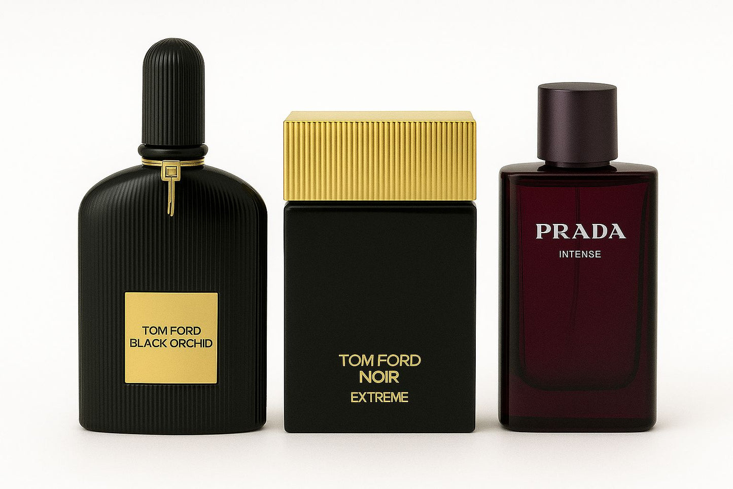 Paquete de 3 perfumes: BLACK ORCHID, NOIR EXTREME e PRADA INTENSE 100ml