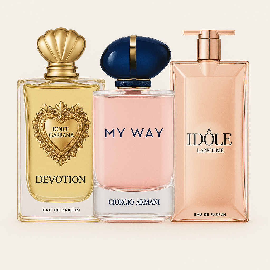 Paquete de 3 perfumes: Dolce & Gabbana Devotion, My Way Giorgio Armani, Lancôme Idôle (Eau de Parfum)