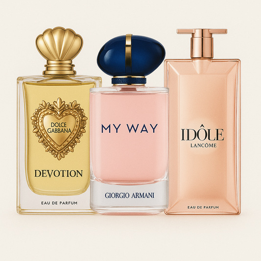 Paquete de 3 perfumes: Dolce & Gabbana Devotion, My Way Giorgio Armani, Lancôme Idôle (Eau de Parfum)