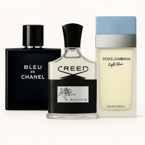 Paquete de 3 perfumes: Bleu de Chanel, Creed Aventus, Dolce & Gabbana Light Blue (Eau de Parfum)